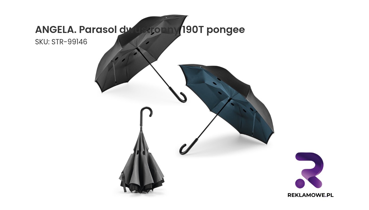 ANGELA. Parasol dwustronny 190T pongee ANGELA parasol dwustronny z tkaniny 190T pongee