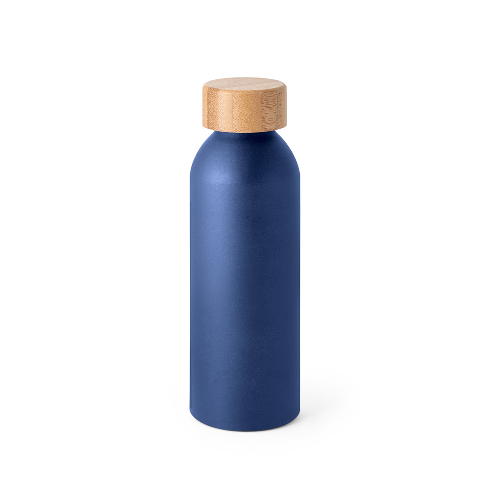 QUETA. Aluminiowa butelka z bambusową pokrywką 550 ml 94250_set
