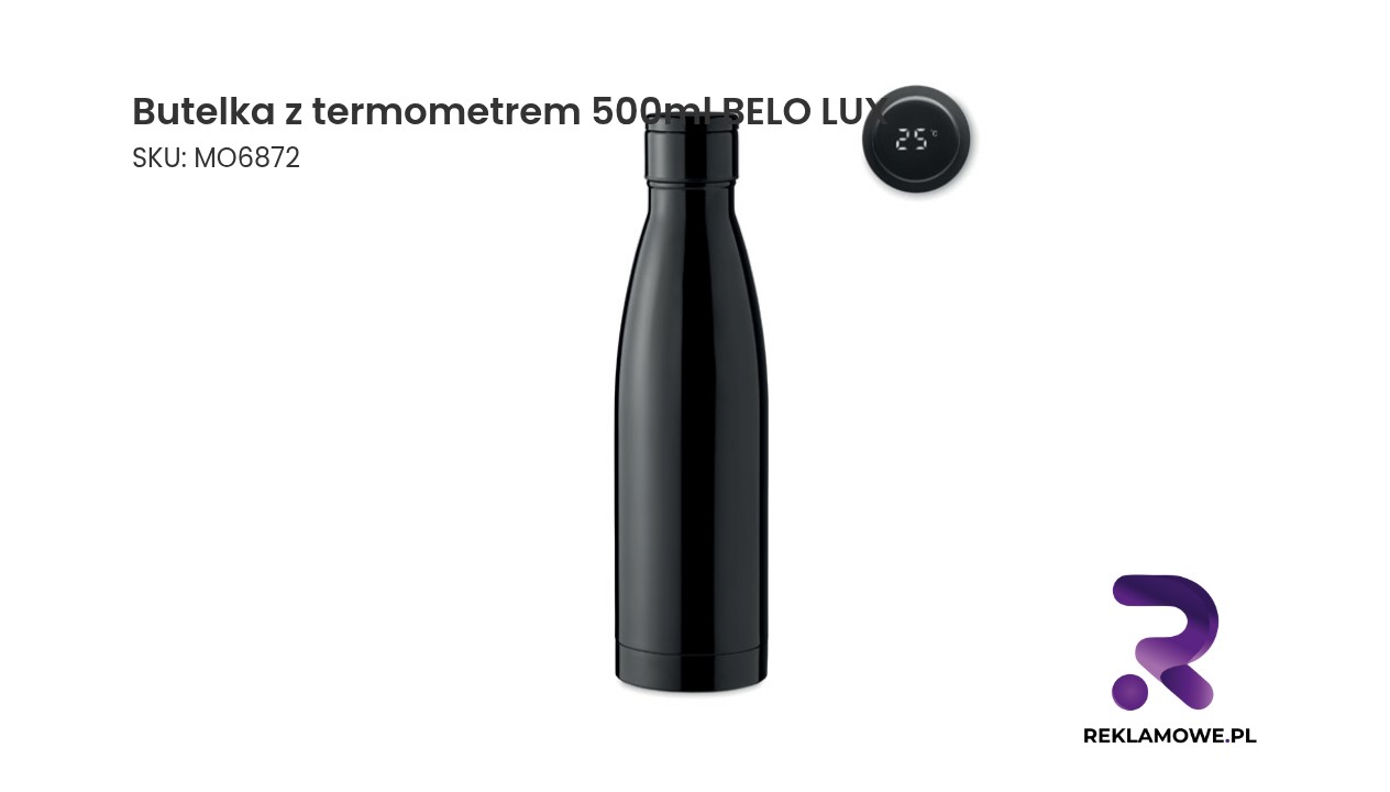 Butelka z termometrem 500 ml BELO LUX – nowoczesna butelka na napoje
