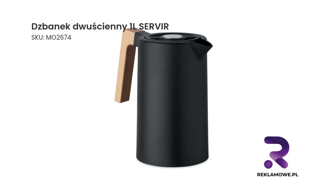 Dzbanek dwuścienny 1L SERVIR - szklany dzbanek termoizolacyjny