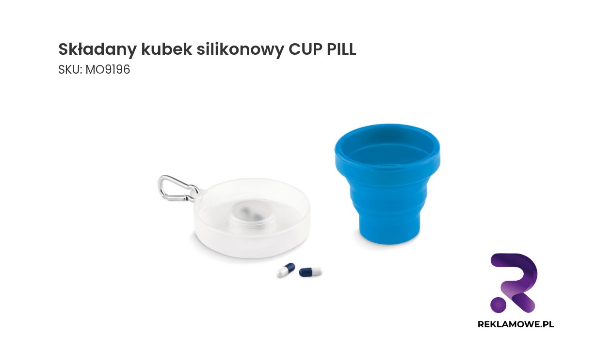 Składany kubek silikonowy CUP PILL – praktyczny kubek podróżny